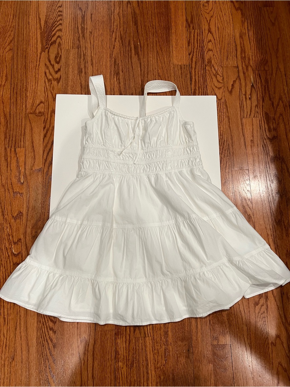 Sunday Best White Sleeveless Tiered Sundress for Girls